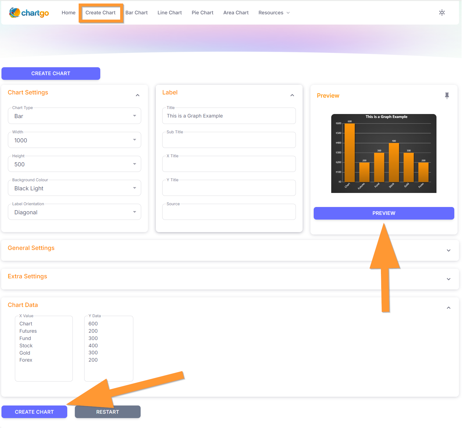How to use ChartGo. Guide step 2 Image